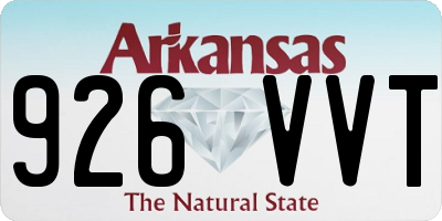 AR license plate 926VVT