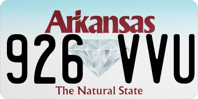 AR license plate 926VVU