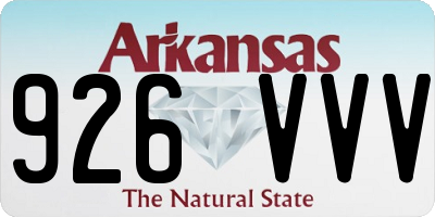 AR license plate 926VVV