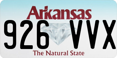 AR license plate 926VVX