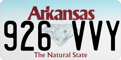 AR license plate 926VVY