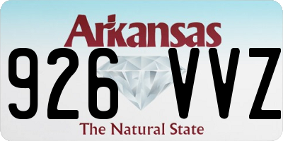 AR license plate 926VVZ