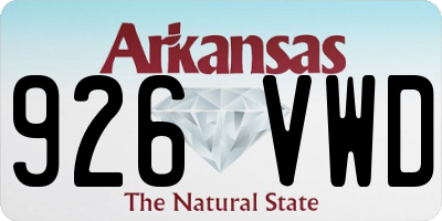 AR license plate 926VWD