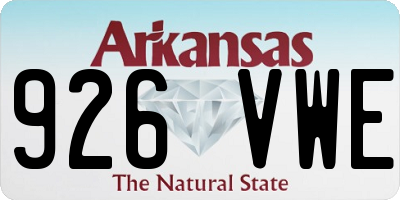 AR license plate 926VWE