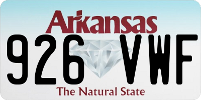 AR license plate 926VWF