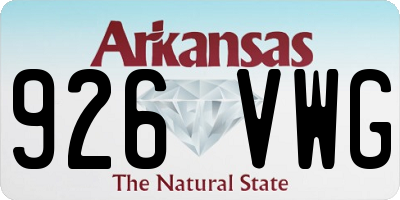 AR license plate 926VWG