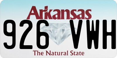 AR license plate 926VWH