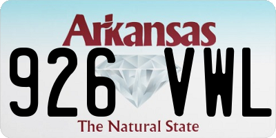 AR license plate 926VWL