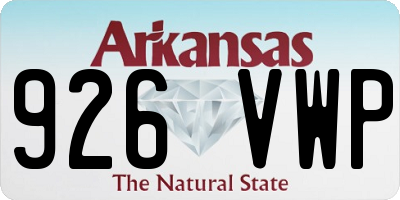 AR license plate 926VWP