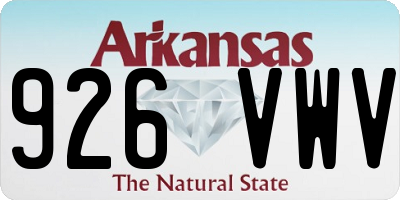AR license plate 926VWV