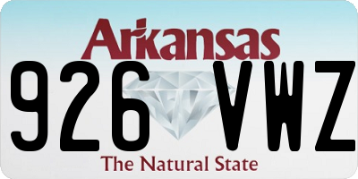 AR license plate 926VWZ