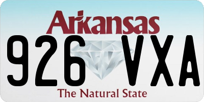 AR license plate 926VXA