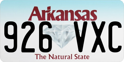 AR license plate 926VXC