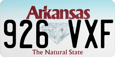 AR license plate 926VXF