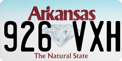 AR license plate 926VXH