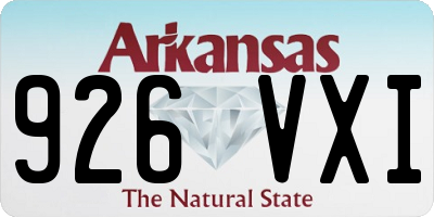 AR license plate 926VXI