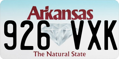 AR license plate 926VXK