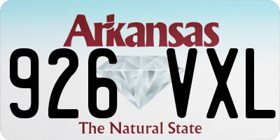 AR license plate 926VXL