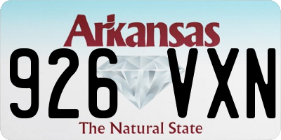AR license plate 926VXN