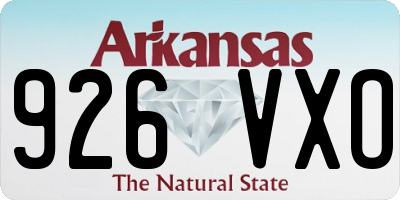 AR license plate 926VXO