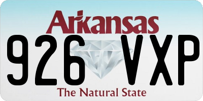 AR license plate 926VXP