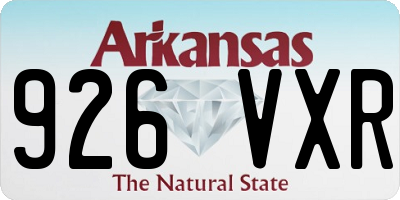 AR license plate 926VXR