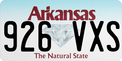 AR license plate 926VXS