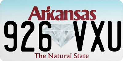 AR license plate 926VXU