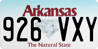 AR license plate 926VXY