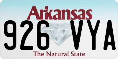 AR license plate 926VYA