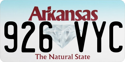 AR license plate 926VYC