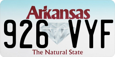 AR license plate 926VYF