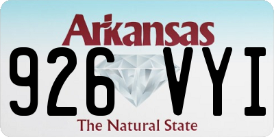 AR license plate 926VYI