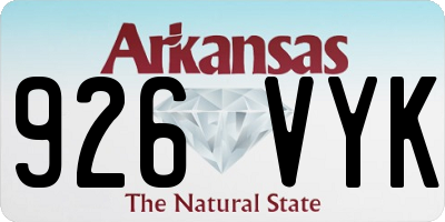 AR license plate 926VYK