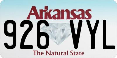 AR license plate 926VYL