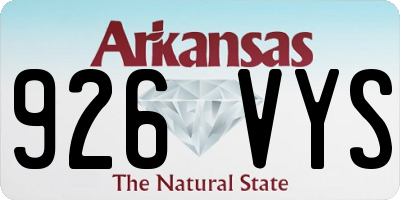 AR license plate 926VYS