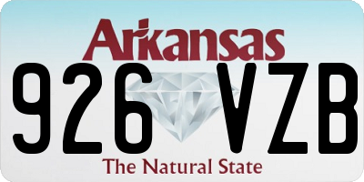 AR license plate 926VZB