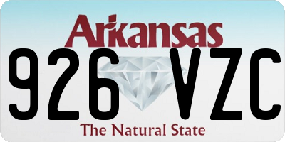AR license plate 926VZC