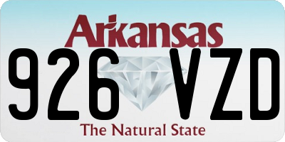 AR license plate 926VZD