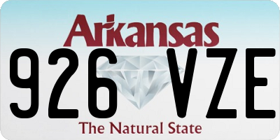 AR license plate 926VZE