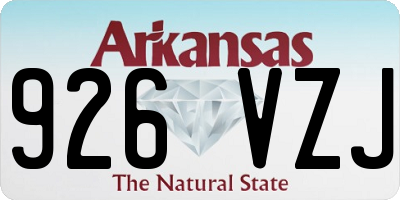 AR license plate 926VZJ