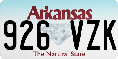 AR license plate 926VZK