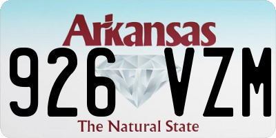 AR license plate 926VZM