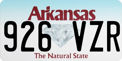 AR license plate 926VZR