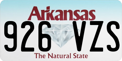 AR license plate 926VZS