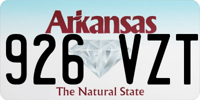 AR license plate 926VZT