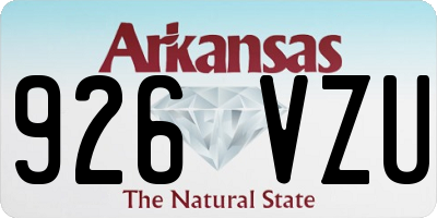 AR license plate 926VZU