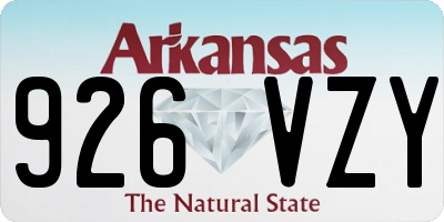 AR license plate 926VZY