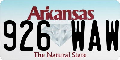 AR license plate 926WAW