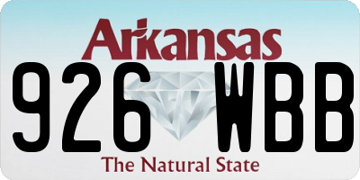 AR license plate 926WBB